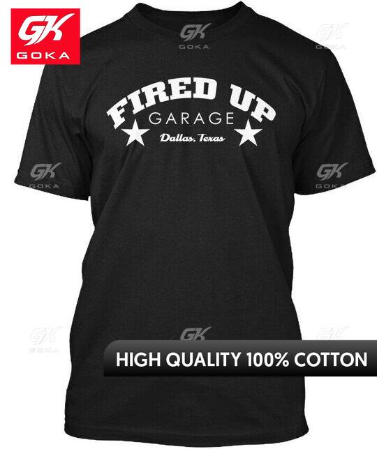 

Fired Up Garage Dallas Texas Graphic T Shirts Unisexs Clothing New in Tops Tees Cotton Women S