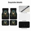 4pcs Premium Owl Print Car Floor Mats - Durable, Non-Slip And Easy to Clean Polyester, Fits All Car Interior Accessories, Fits Suvs And Trucks
