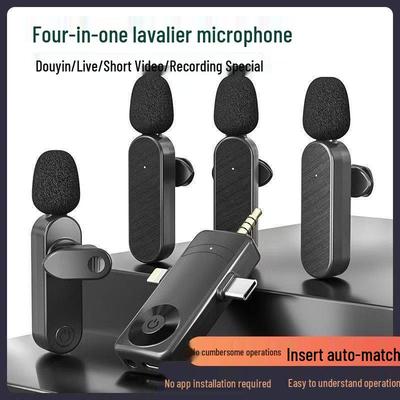 H18 Wireless Clip-On Microphone: 4-in-1 Noise Reduction Mic for Live Streaming