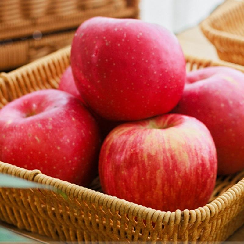 Woven Design Snacks Serving Tray PP Plastic Imitation Rattan Fruit Basket For Living Room Coffee Table Candy Display