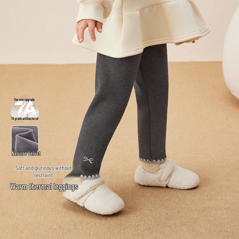 JELLYBABY Girls  Bowknot Solid Color Leggings 110