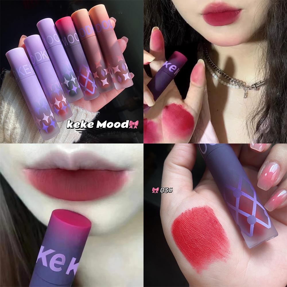 

Матовая помада цвета «Кровь голубя» Водостойкая и стойкая Синий готический блеск для губ Сексуальный панк Черный тинт для губ Темный крем для губ Макияж