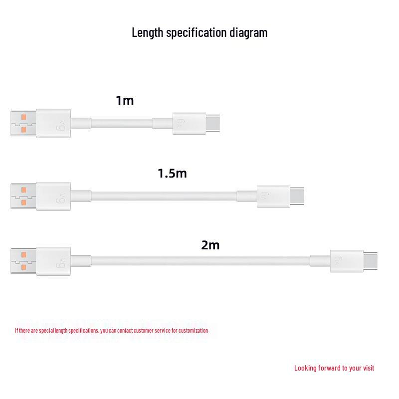 66W TYPE-C Flash Charge Orange Core Cable for Huawei LeEco 6A: Super Fast Charging and Data Transfer