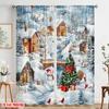 2 Stück, 2D-Flachdruck Vorhänge Winterwunderland(2) Vielseitig 100% Polyester (ohne Stange) Alle Jahreszeiten Perfekt für Schlafzimmer