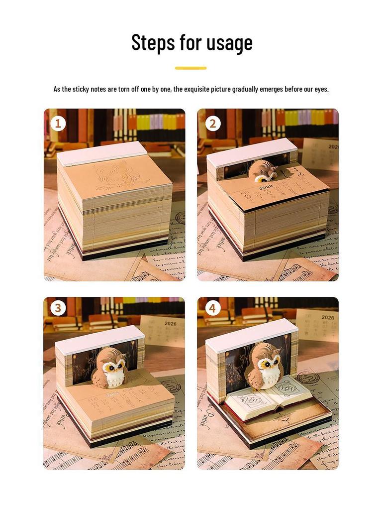 Harry Potter Magischer Adler 3D-Papier sculpture Haftnotizen Ornament