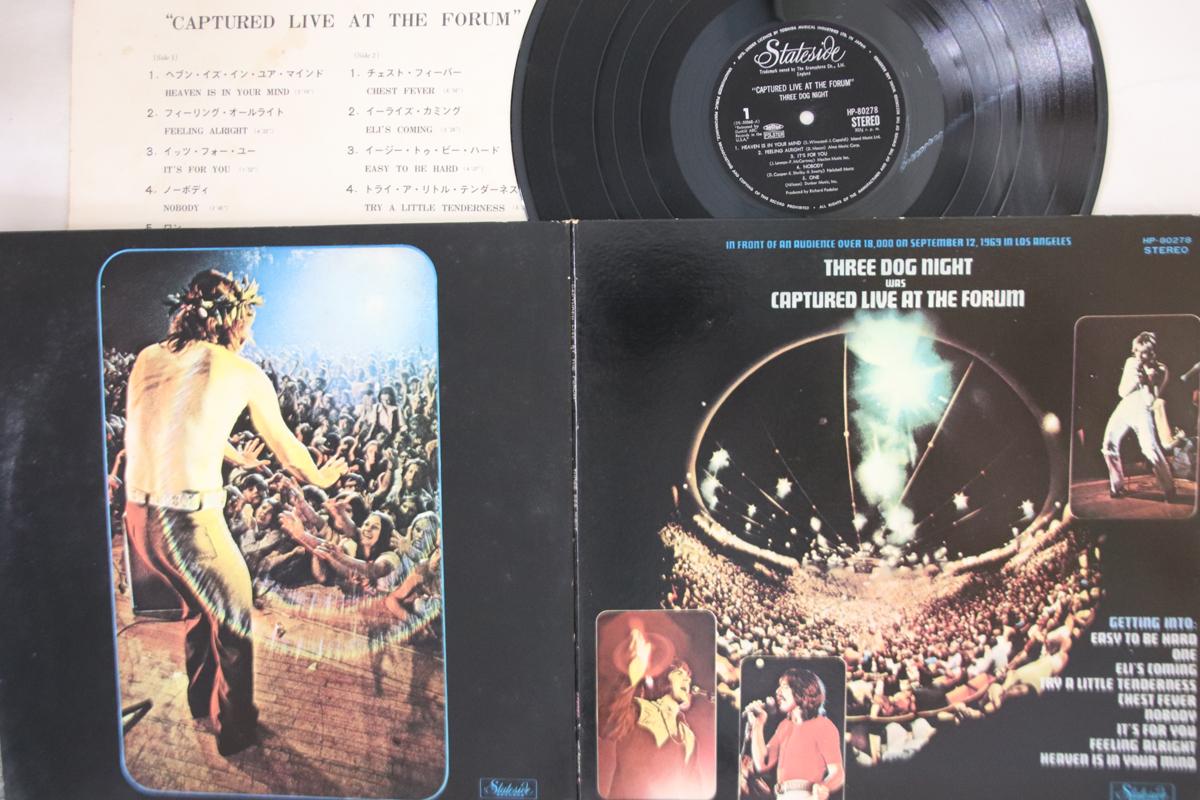 LP Record THREE DOG NIGHT - Captured Live At The Forum HP80278 STATESIDE 1969 Japan Rock Used