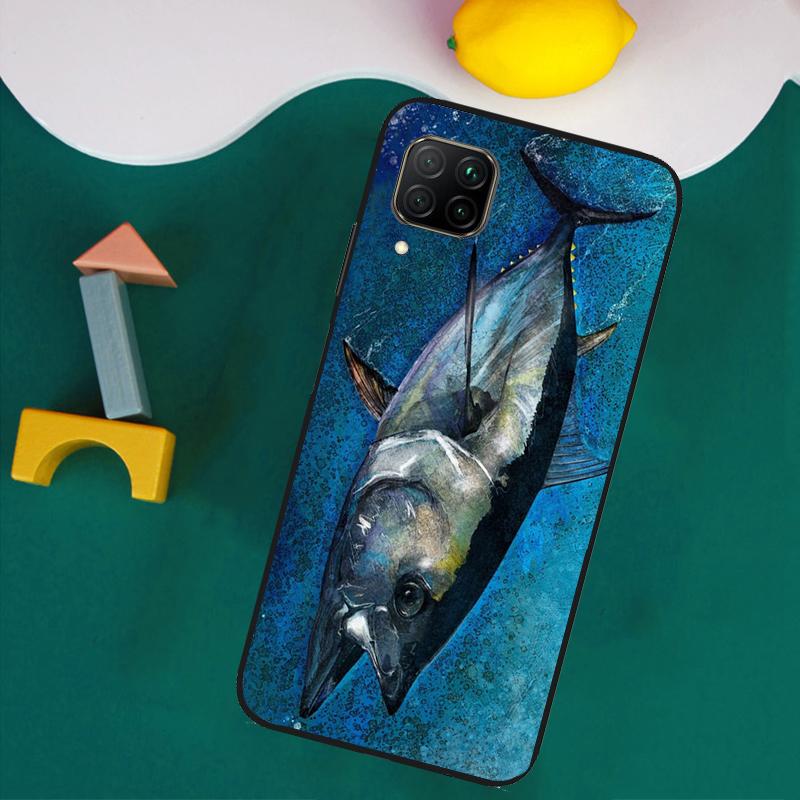 Bluefin Tuna For Huawei Nova 9 10 SE 8i 11i 12i 12s Y60 Y61 Y70 Y90 Y72 Y73 Y91 P60 Pro P40 P30 Lite Case