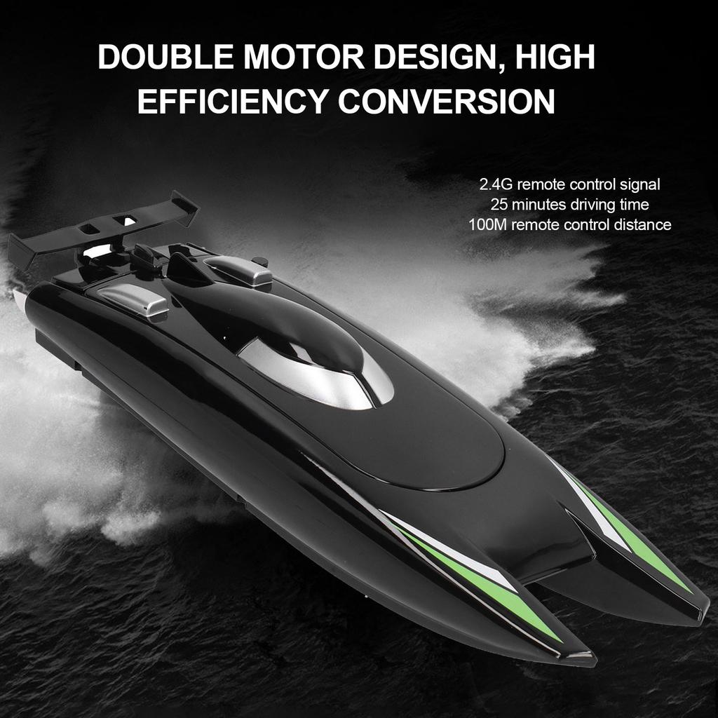 2.4G RC Boat 30KMCelsiusH High Speed Racing Boat Dual Motor Remote Control Boat for Kids