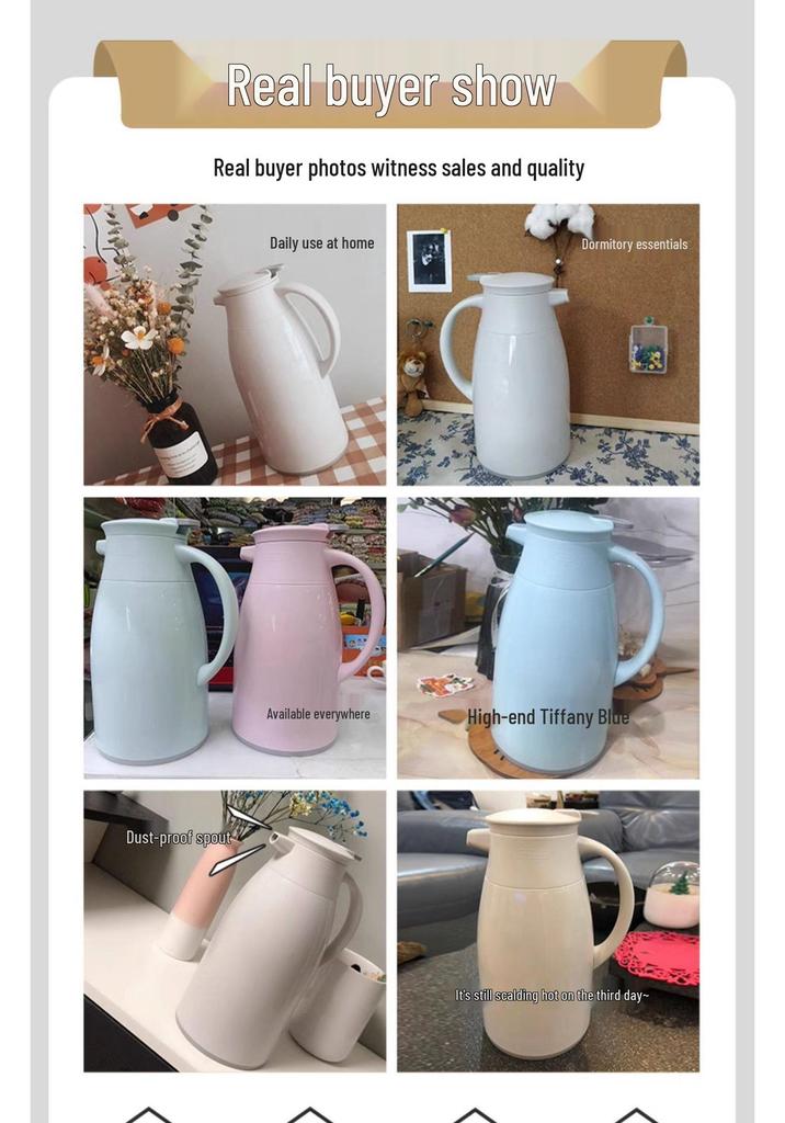 Large Capacity Thermos Flask - Ideal for Dorms and Home, Keeps Water Hot, Also Functions as a Small Teapot