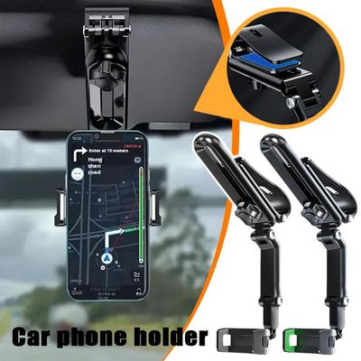 Universal Car Mobile Phone Holder Sun Visor Car Navigation Car Holder Holder Multi-function View Holder Direct Car Phone O8M4
