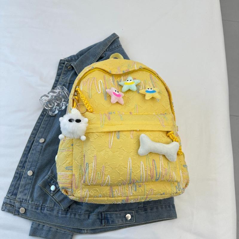 Cute Sweet Schoolbag High School Girl High Value Backpack Female Junior High School College Student Computer Travel Backpack