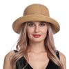 Summer Fashion Straw Hat Women's Simple Crimped Bow Basin Hat Versatile Bucket Hat Sunshade Sun Protection Hat Children