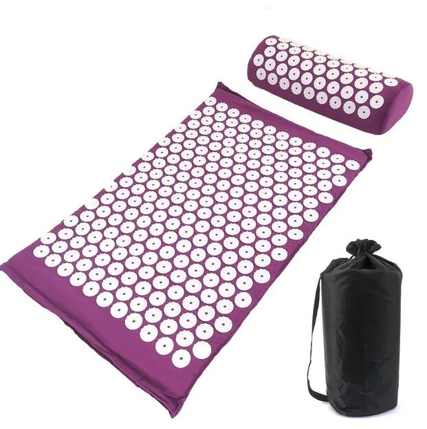 Yoga Acupoint Massage Pad Neck, Back, and Foot Massage Household Massger Pillow For Home Purple