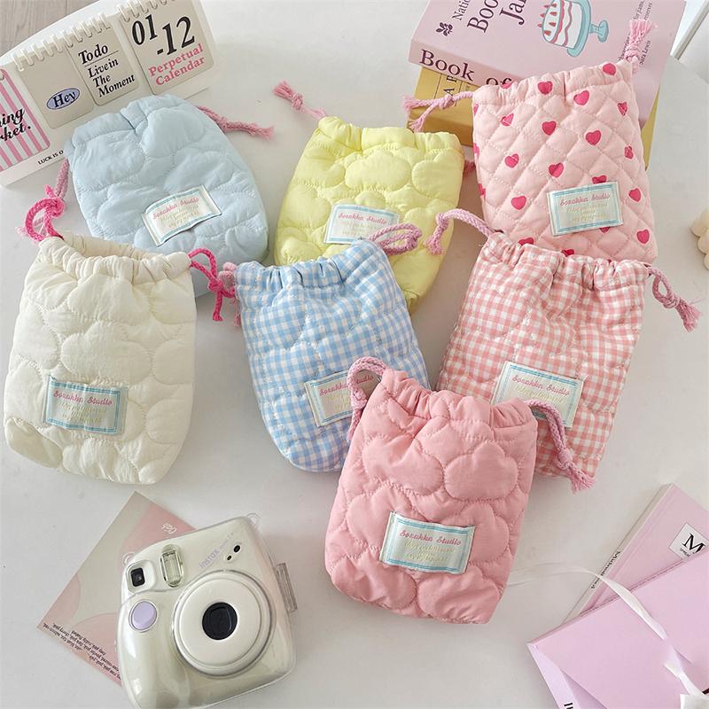 Drawstring Brush Makeup Storage Bag Women Portable Travel Portables Handbag Storage Camera Cosmetic Fall Prevention Case