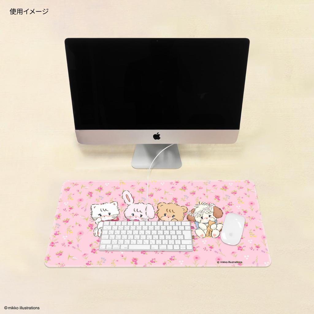 Gourmandise mikko illustrations Desk Mat Pink NMD-11PK