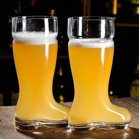 Large Capacity Beer Mug Transparent Design Funny Boot Shape Easy To Clean Dishwasher Safe Beer Cup Party Decoration