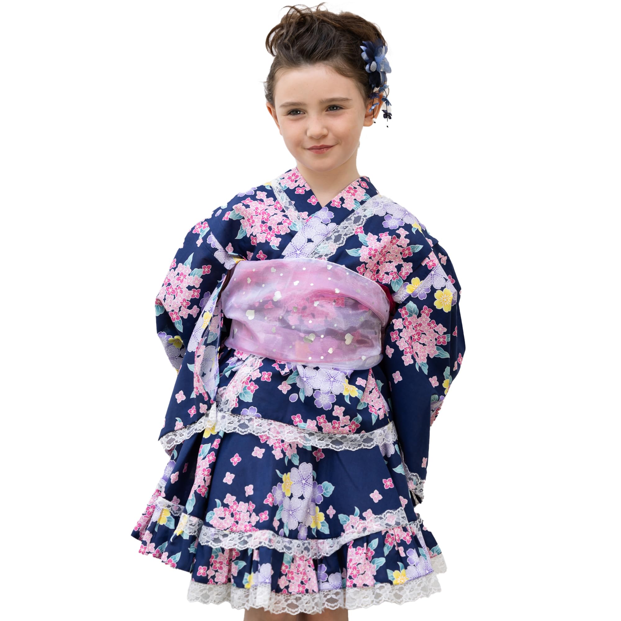 

Платье Юката для девочек Гортензия 140 см [Alice Magic] Комплект (01)