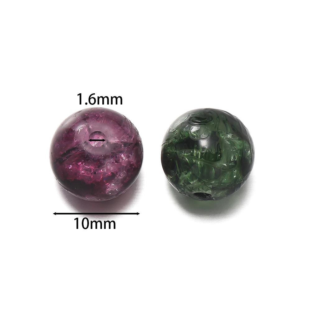 50 Stück/Los 10mm Glas Blumen Wasserwellen Perlen Abstandshalter Lose Perlen für DIY Handgemachte Armband Halskette Herstellung Zubehör