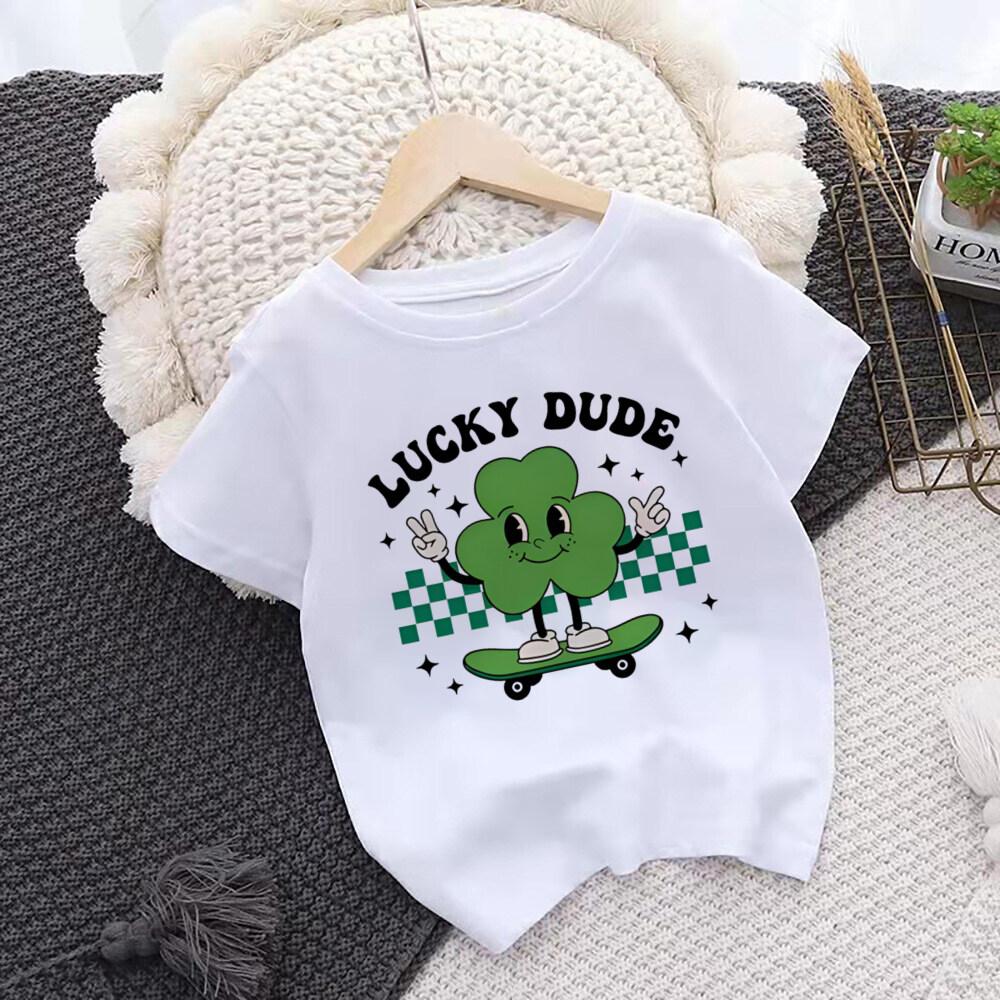 Mr Lucky Charm Print Kids T-shirt Children St. Patricks Day Shirt Boy Girl Clothes St. Patricks Day Toddler Outfits Shirts Gift