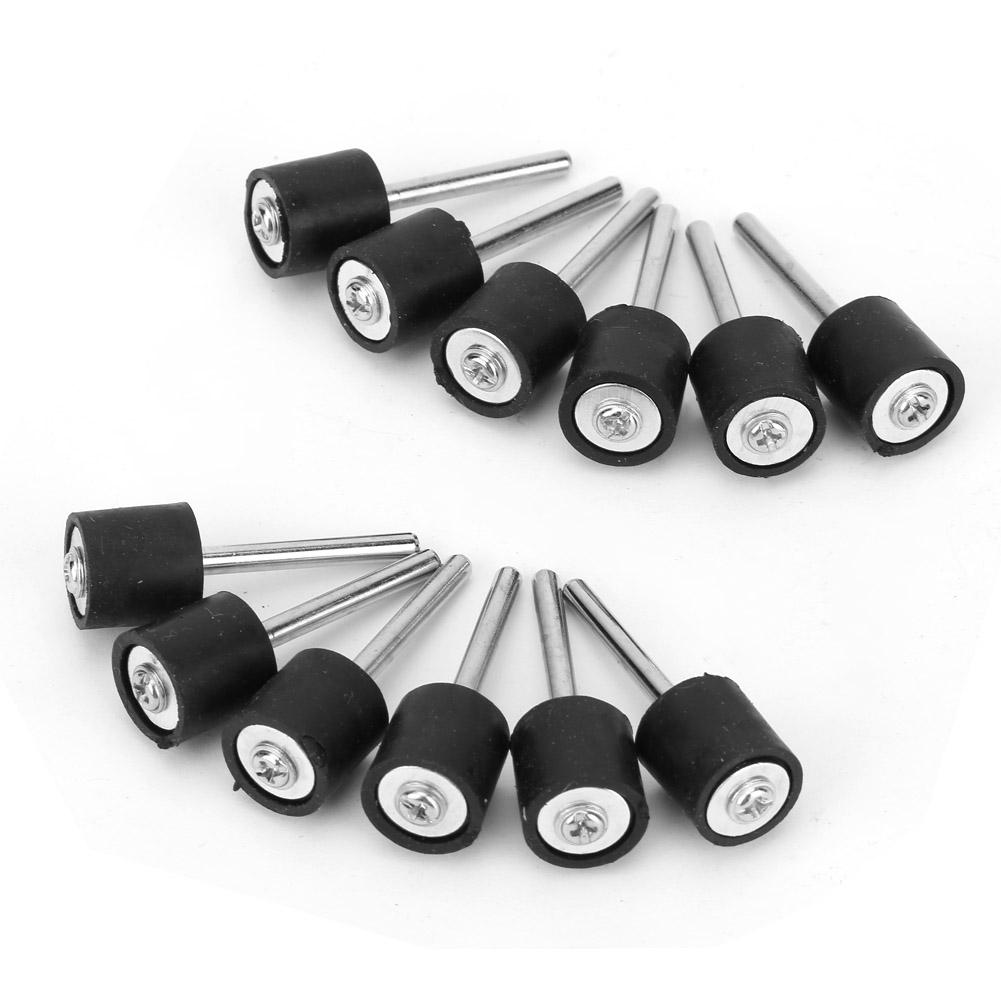 12Pcs Polieren Schleifen Trommel Gummi Dorn Stehen Hülse für Dreh Werkzeug