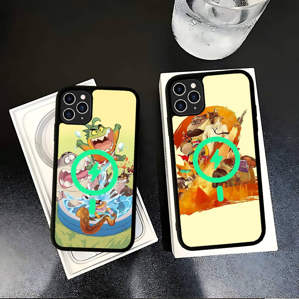 Funny Anime The B-bad G-guys Phone Case Magnetic Case For IPhone 16 14 13 12 11 15 Pro Max For Magsafe Wireless Charge Cover