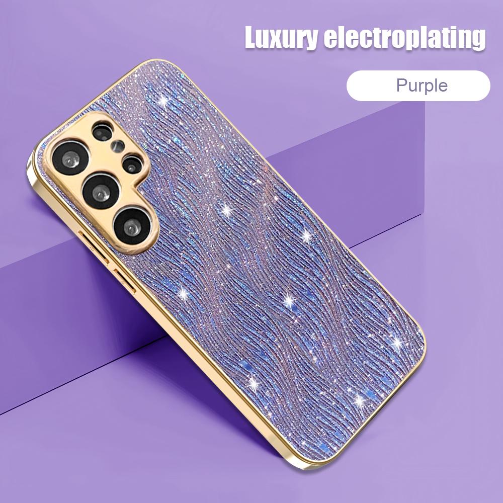 

Роскошный чехол с рисунком в виде водной ряби для Samsung S25 S24 Ultra S23 Plus A56 A55 A54 A53 A36 A35 A16 5G, чехлы-бамперы Galaxy S24 Ultra фиолетовый