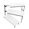 3 Tier Dessert Stand Fruit Display Tray Metal Frame Dishwasher Safe Easy Assembly and Disassembly Self Serve Pastry