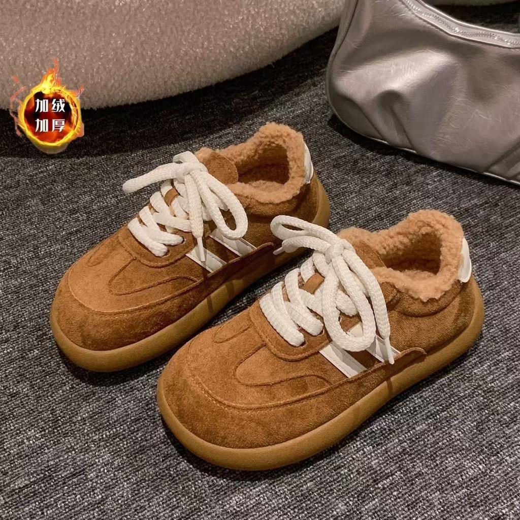 Big head bread shoes 22 autumn and winter new niche thick-soled heightened moral training shoes ugly cute casual board shoes