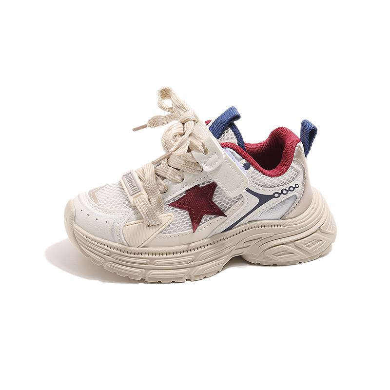 new men s and women s shoes, children s sports shoes, lightweight mesh surface, big children s running basketball shoes 26 красный