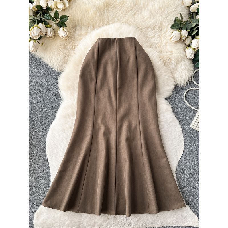 Fashion Business Simple High Waist Sheath Fishtail Skirt