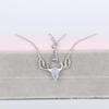 Simple moonstone elk necklace clavicle chain
