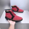 20252025 New Frosted Leather Large Size Men's Shoes Medium Top Board Shoes Martin Boots Men's Casual Short Boots