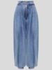 New Women's Summer High Waist Zipper Closure Loose Casual Retro Jeans