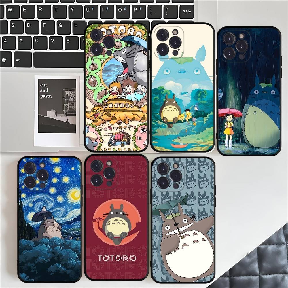 Cartoon Cute T-Totoros Phone Case For Iphone 17 16 15 16e 14 13 12 11 Pro Max Plus Case Cover Coque
