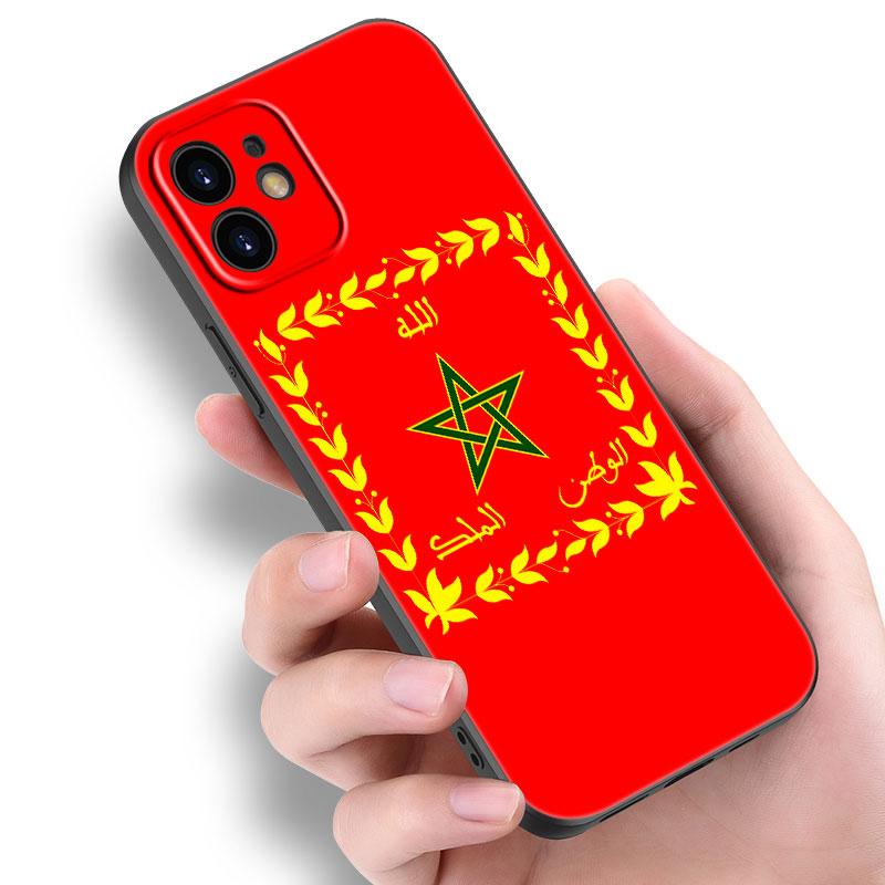 

Чехол с гербом и флагом Марокко для Apple iPhone iPhone 14 13 12 Mini 11 Pro Max 7 8 XR X XS 7 8 Plus SE 2020 2022, черный чехол iPhone 14