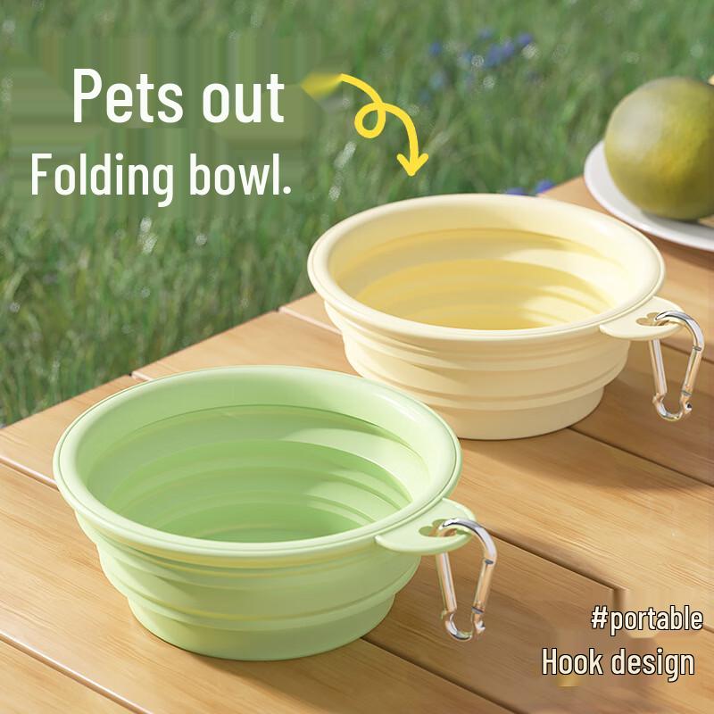 Portable Collapsible Silicone Pet Bowls - 3 Pack