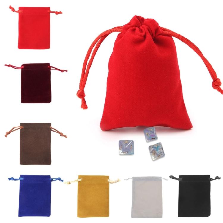 Tarots Drawstring Bags Velvet Dice Bag Jewelry Bag Flannel Gift Bag 13x18cm