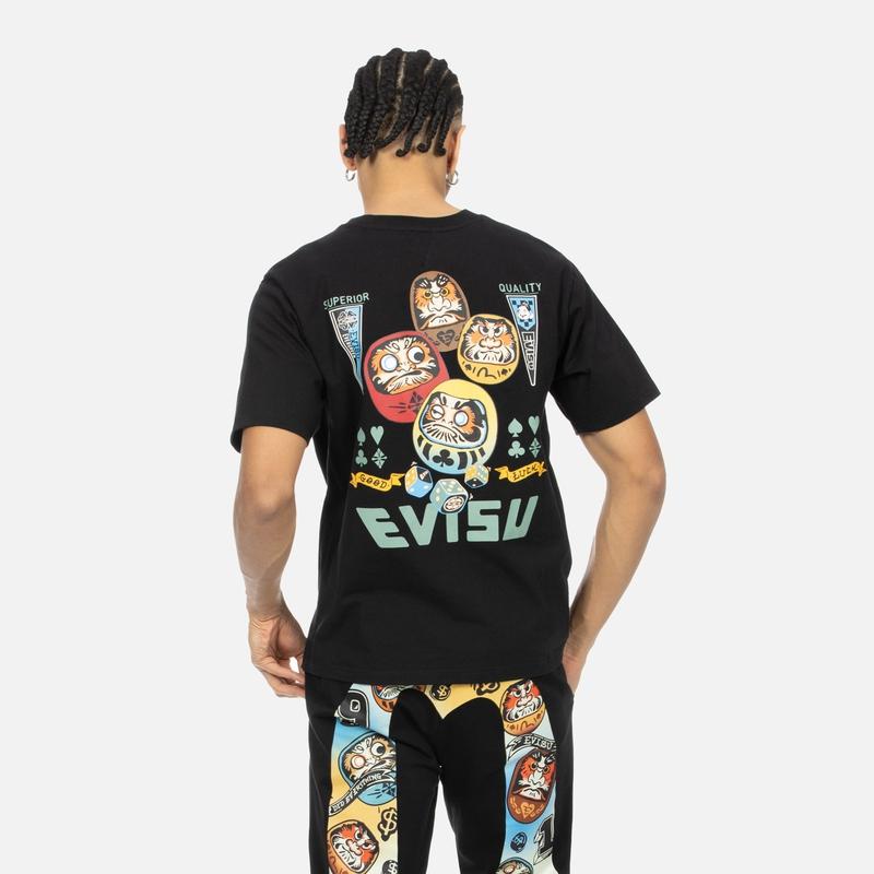 Evisu Daruma-print Cotton T-shirt 2ESHTM4TS1098XXCT