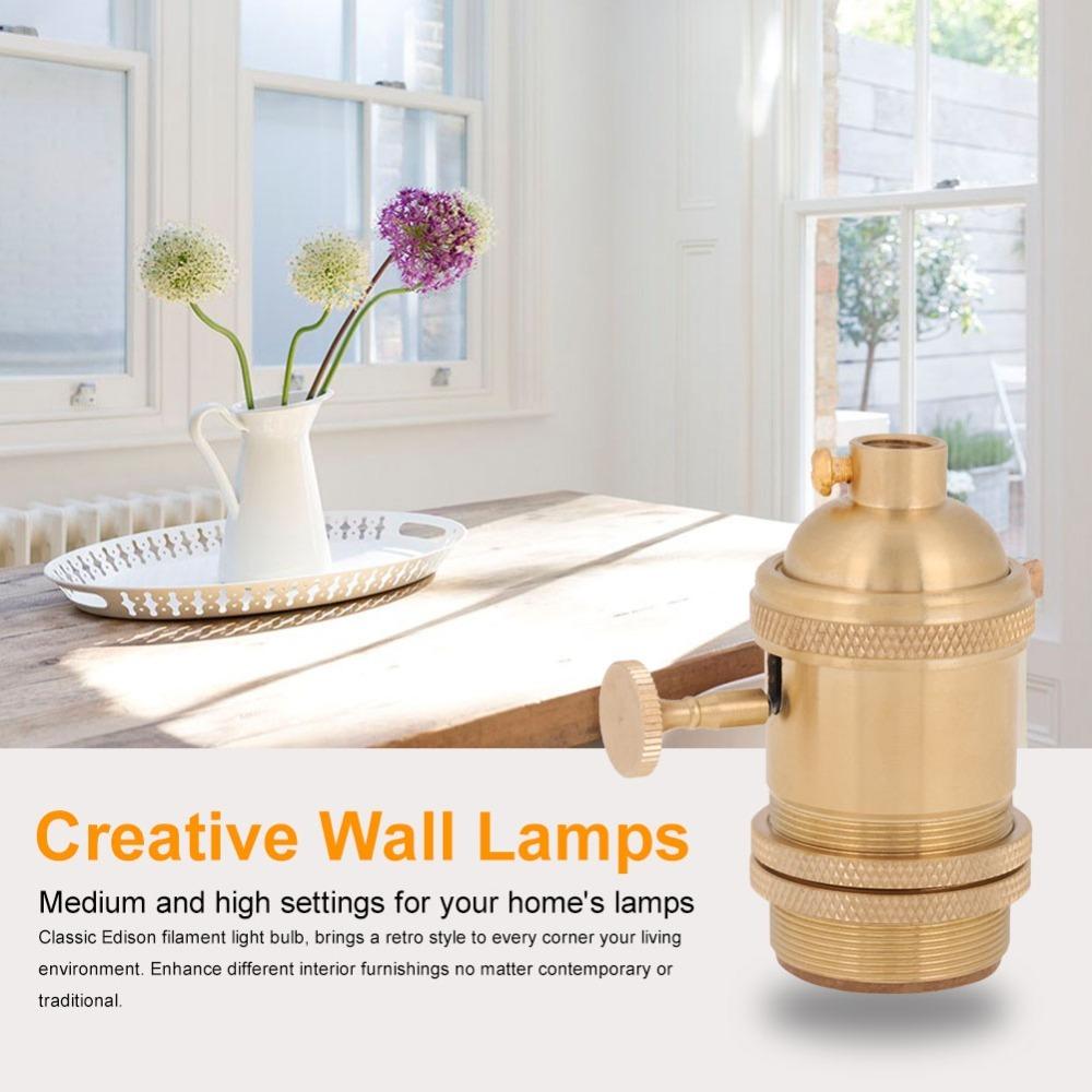 E26 E27 Base Lamp Socket Holder Copper Material Pendant Lamp Holder Light Socket Pendant Lighting