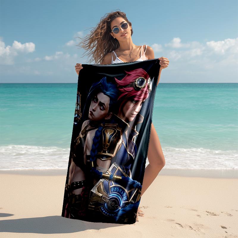 1pc Game Lol Beach Towel, Comfortable and Thick, and Swimming/Bath/Picnic/Camping Towel, Suitable for Seaside Beaches
