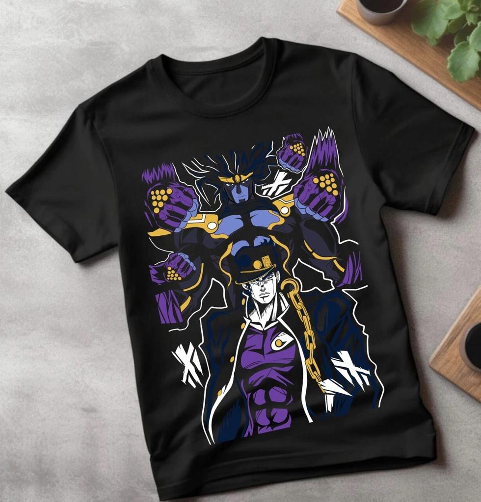 Anime JoJos Bizarre TShirt 100cotton 2026 Summer New comic graphic graphic loose Harajuku Short sleeve Y2K roundneck shirt