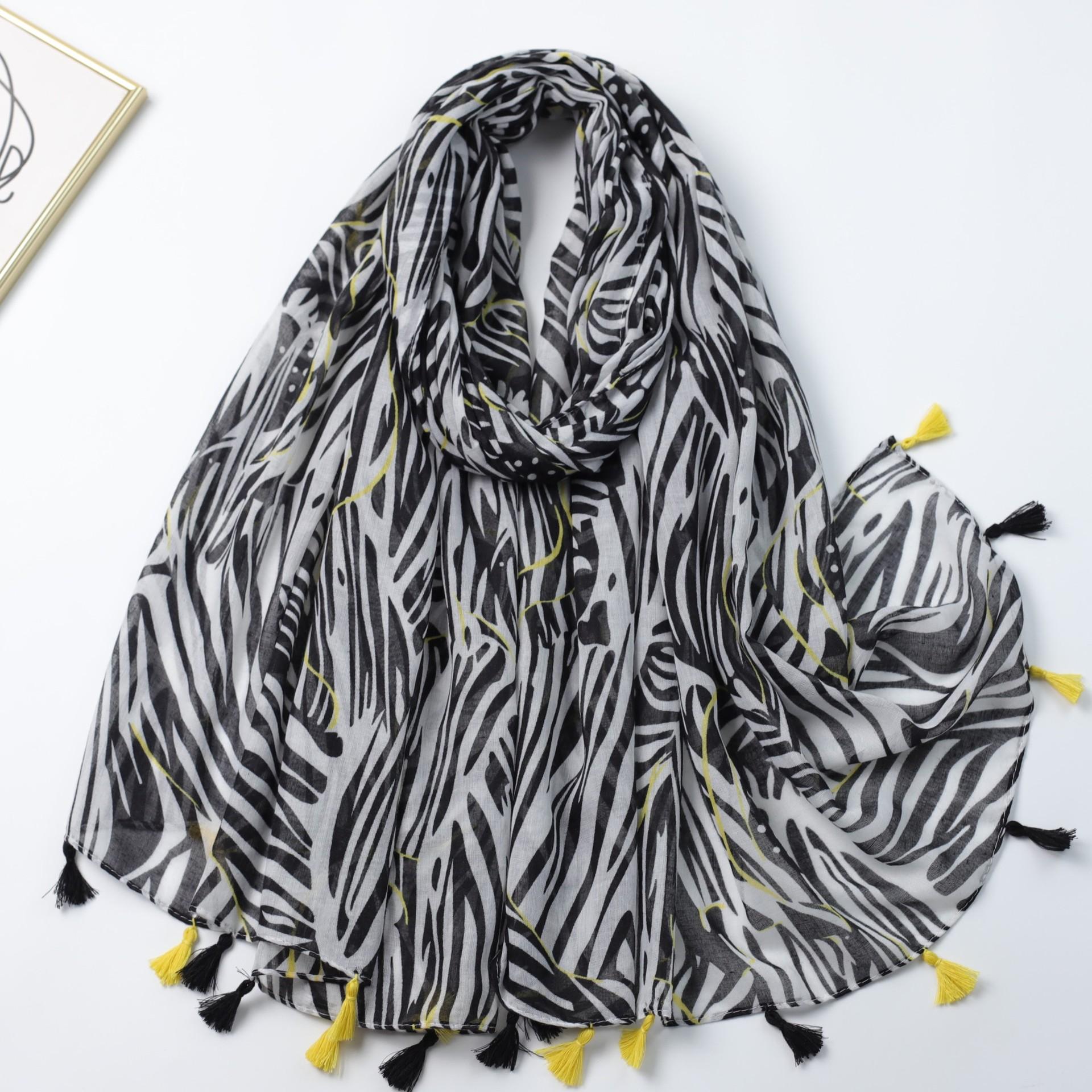 

Панк зебра Бали пряжа принт длинное полотенце заводские продажи путешествия отпуск защита от солнца тепло женская шаль