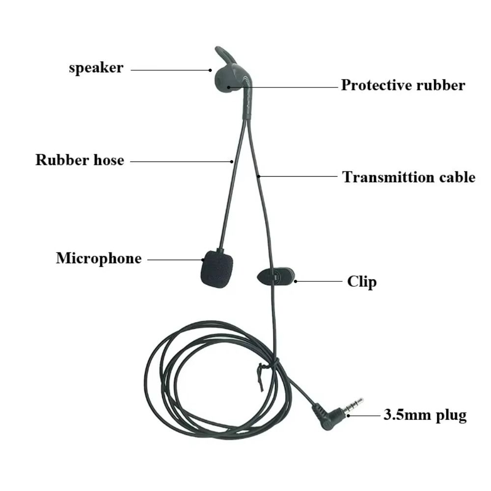 Football Referee Referee Intercom Headset 3.5mm Plug Interphone Headphone  Headset Accessories