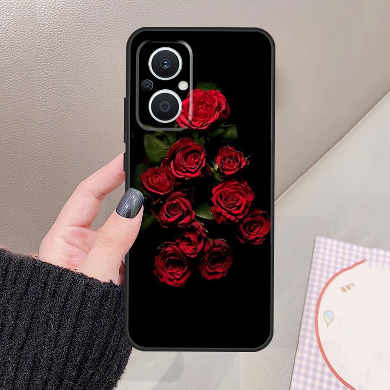 

Bright Red Rose Flowers Funda For OPPO Reno 11 12 13 14 Pro 11F 12F 13F 14F 7 8 Lite OPPO Find X9 X6 X5 X8 Pro Case OPPO Find X8