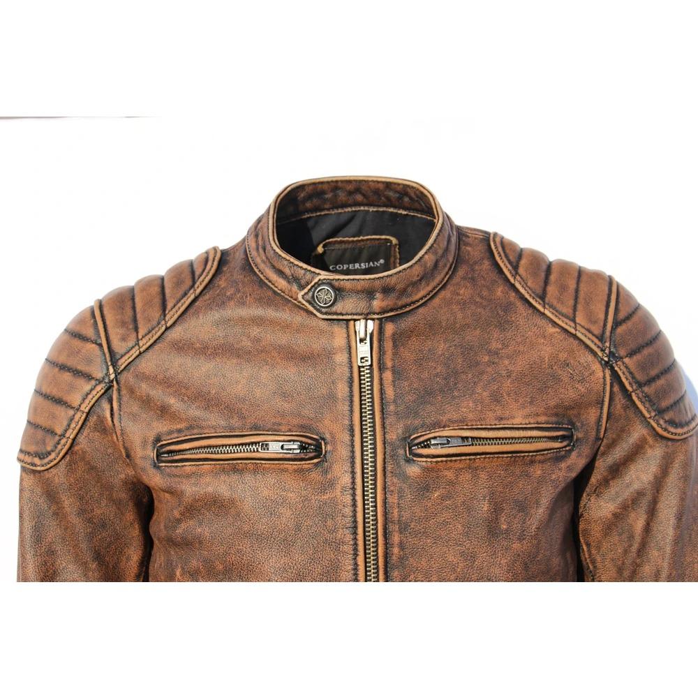 Chinesische Größe Echtes Leder Jacke Männer 100% Natürliche Rindsleder Echtes Leder Jacken Slim Fit Motorrad Jacke Mann Biker Mantel Herbst M357