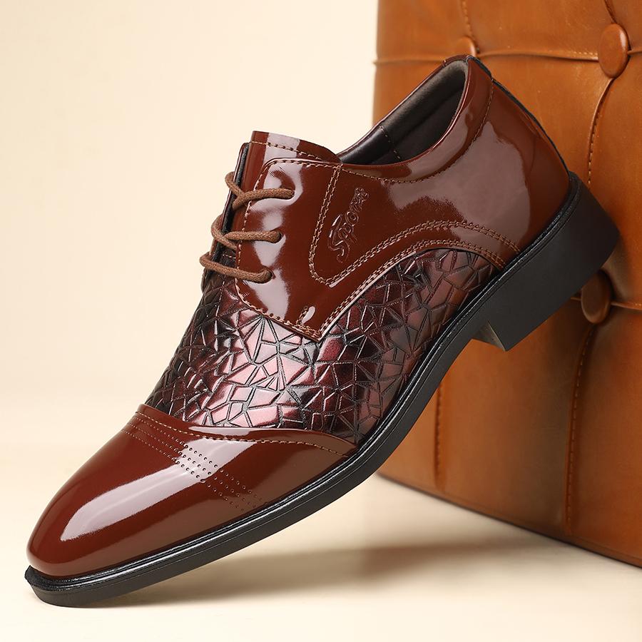 Hot Selling Four Season Men's British Crocodile Patterned Leather Shoes Brand Business Office Formal Shoes Casual Oxford Shoes