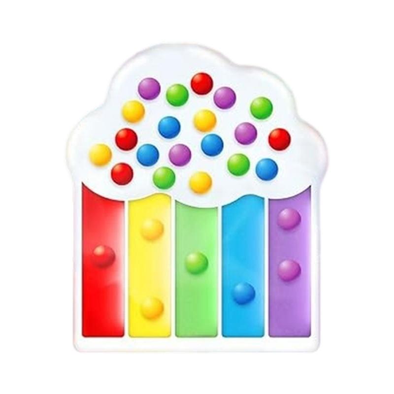 

Rainbow Cloud Color Cognitive Learning Toy For Preschooler Sensory Development With Squeezable Desing Sorting Game