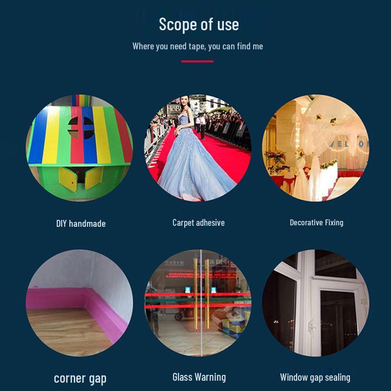 White High Viscosity Wear-Resistant Waterproof Cloth Tape, 5 Meters, for Carpet and Floor Splicing with Strong Adhesion.