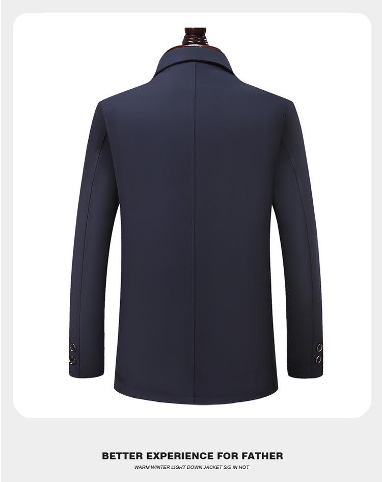 Men's Plus Size Business Casual Jacket - 2021 Autumn Button-Down, Turn-Down Collar, Dad's Outfit for Middle-Aged Men