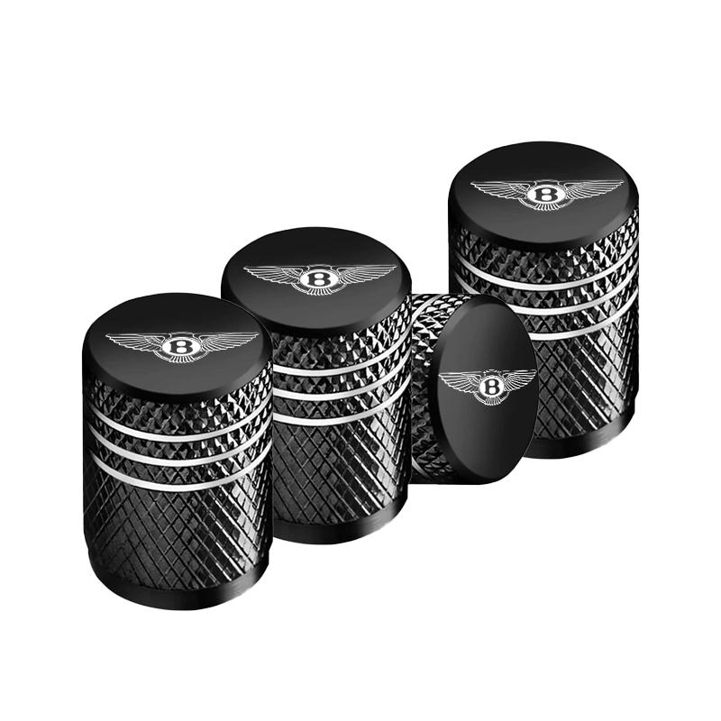 

4Pcs Metal Car LOGO Wheel Tires Valve Caps Dustproof Cover For Bentley Continental GT MULLINER Bentayga Flying Hurtling Spurlogo